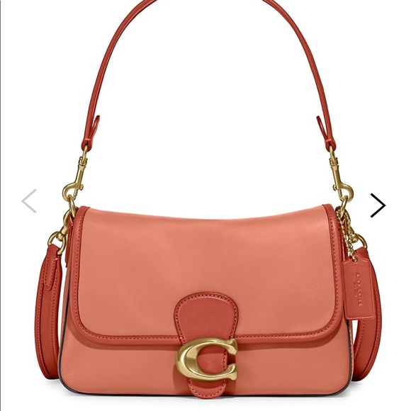 Coach tabby shoulder bag in colorblock light coral - Picture 3 of 16